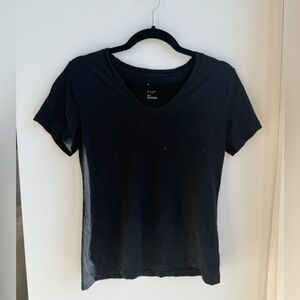 a new day Black Short Sleeve V-Neck Tee